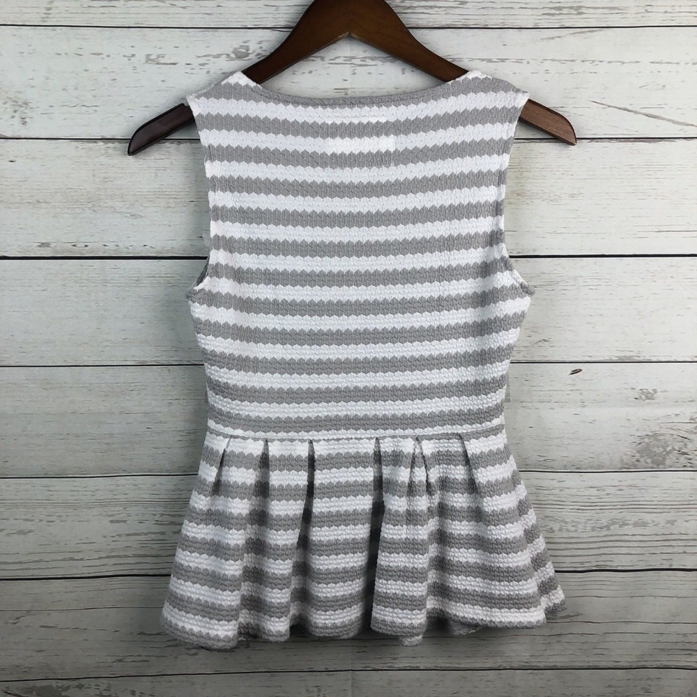 Deletta Anthropologie Striped Knit Peplum Top - Picture 5 of 5